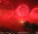 Fuegos artificiales de año nuevo en Copacabana, Río de Janeiro